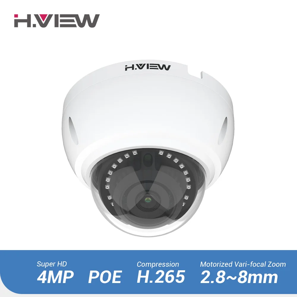 H.VIEW PoE IP камера 4mp H.265 CCTV s 2 8 мм Моторизованный объектив Автофокус IP67 Onvif NAS s|Камеры