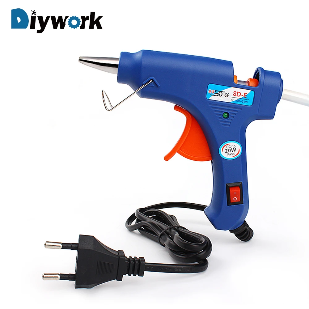 Diywork Профессиональный высокотемпературный нагреватель 20 Вт горячий клеевой
