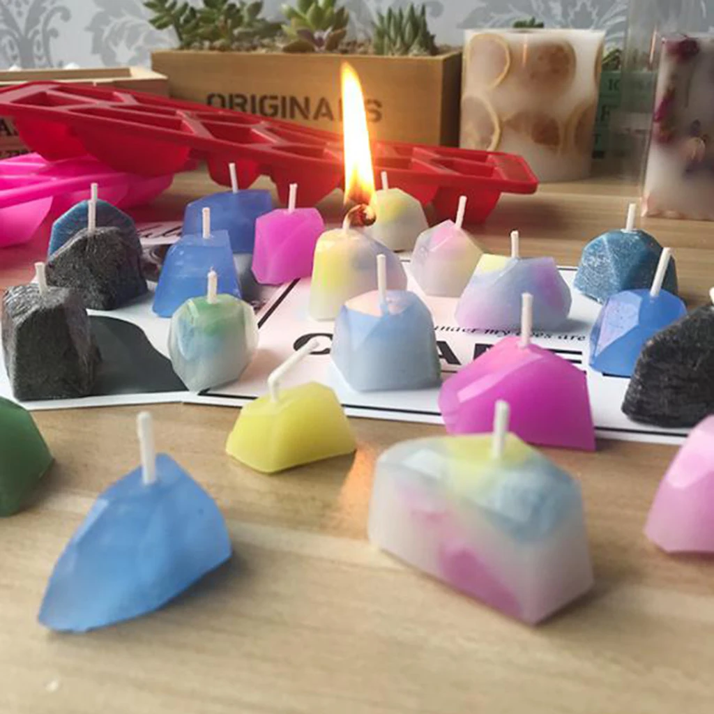Силиконовая свеча DIY форма для мыла ручной работы полигон ремесло форма для изготовления свечей формы для льда