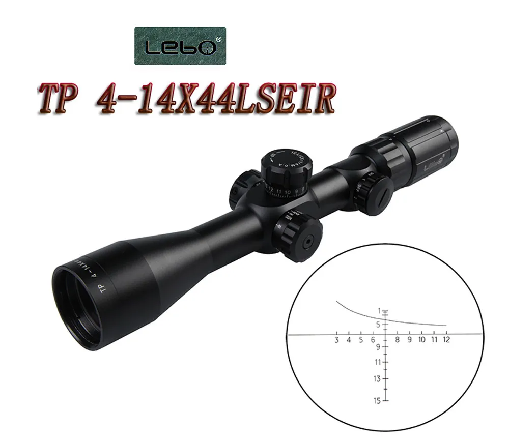 BLACK LEBO TP 4-14X44LSFIR оптическая винтовка, Охотничья винтовка для путешествий, бинокль, аксессуары - Цвет: BLACK