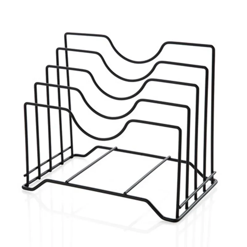 Железный горшок полка для крышек многослойная кухонная Полочка кухонной утвари
