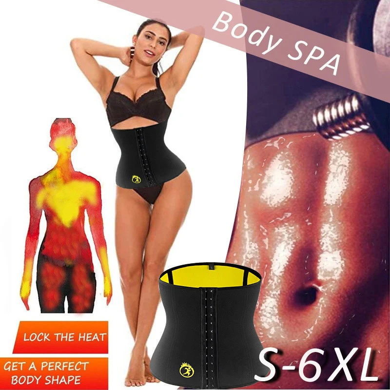 SEXYWG S-6XL тренажер для талии для женщин поддержка талии неопрен сауна Корректирующее белье для похудения Пояс для спортзала размера плюс