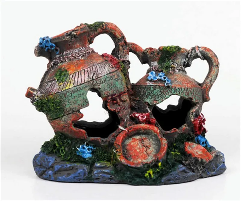 17*11*15 см двойная ваза греческий урн аквариум украшение для аквариума пещера 1