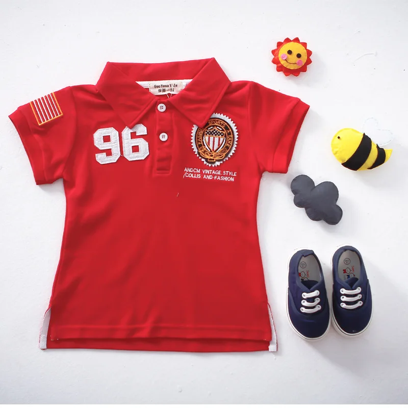 

Kids T-shirt Summer Boys Short-sleeved Collar T Shirt Cotton Korean Fashion Baby Boys Girls Sprots Shirts Tops Tees Boys Clothes