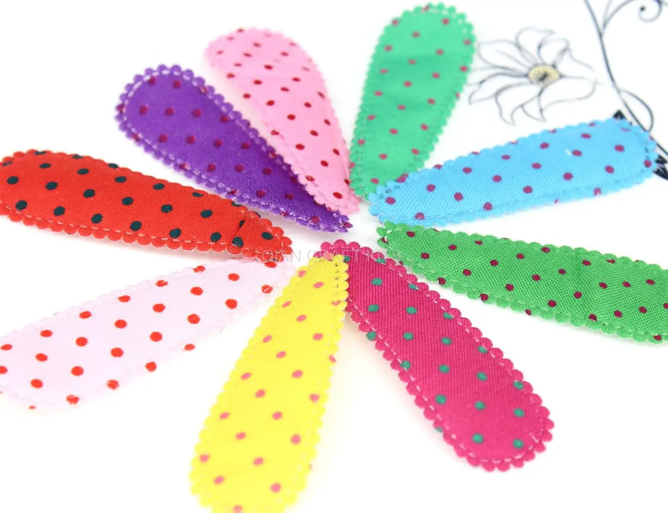 800 шт. тканевые зажимы для волос в горошек 50 мм|hair barrette supplies|barrette supplieshair barrettes clip |