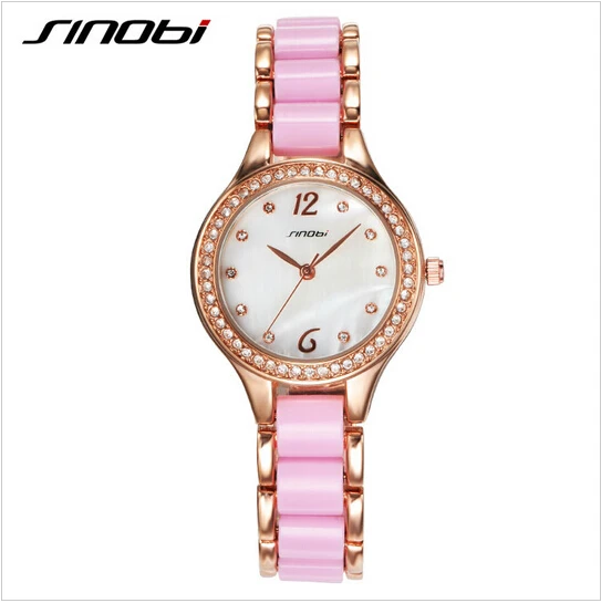 Роскошные женские часы SINOBI Стразы модные браслет relogio feminino reloj mujer | Наручные