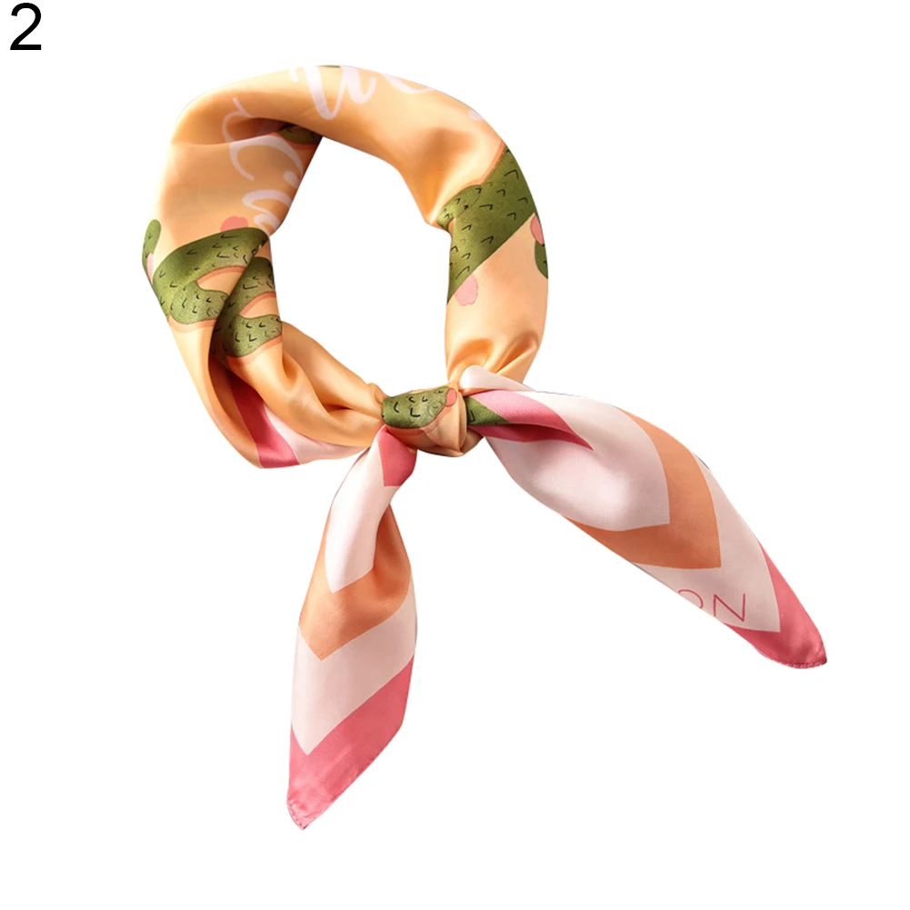 Модный маленький квадратный шарф бандана для мужчин и женщин атласный шейный