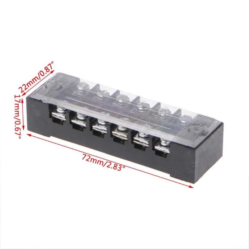 OOTDTY 600V 15A 3/4/6/8/10/12 положения двухрядный барьер винтовой клеммный блок проводной