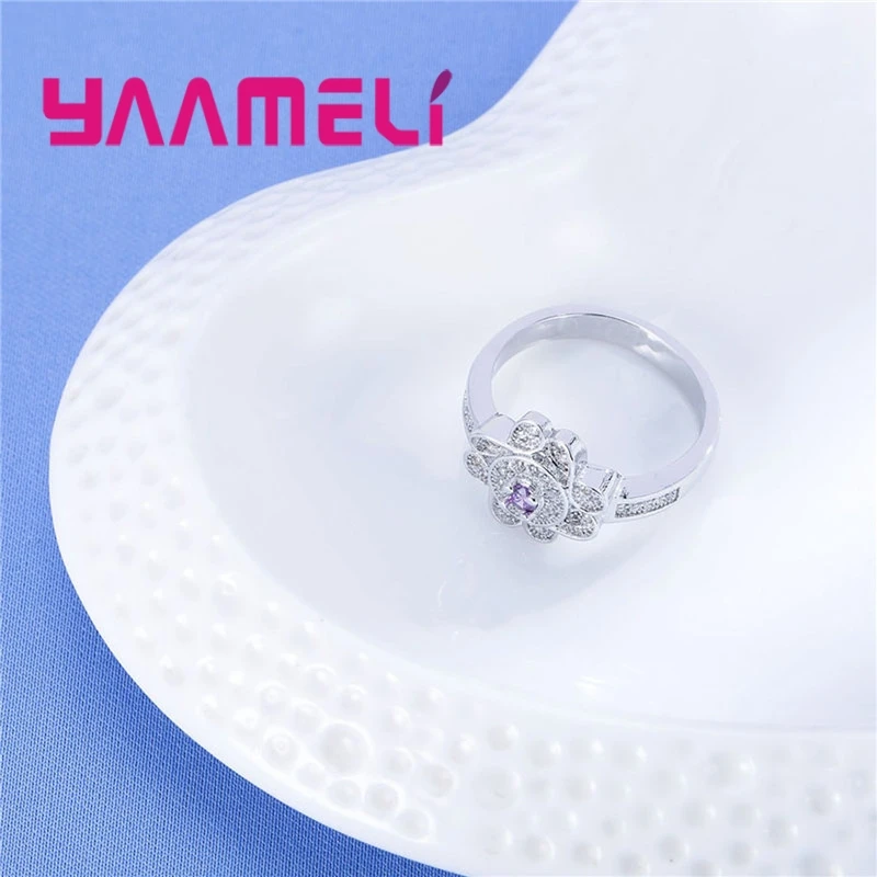 Hot Sale 100% 925 Sterling Silver Cubic Zirconia Wedding Jewelry Acessory Women Fashion Popular Size 6 7 8 9 Rings | Украшения и