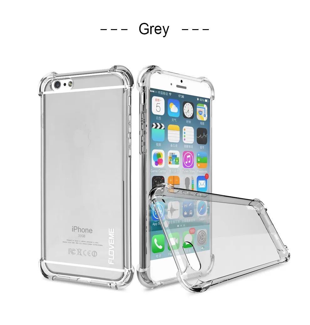 Floveme чехол для iPhone 6 S iPhone6 6 S iPhone 7 чехол плюс Crystal Clear Мягкие TPU Тонкий прозрачный чехол телефона Капа для iPhone 7 чехол на айфон 6 6s Plus чехол на айфон 7 7 Plus чехлы на телефон чехол на айфон