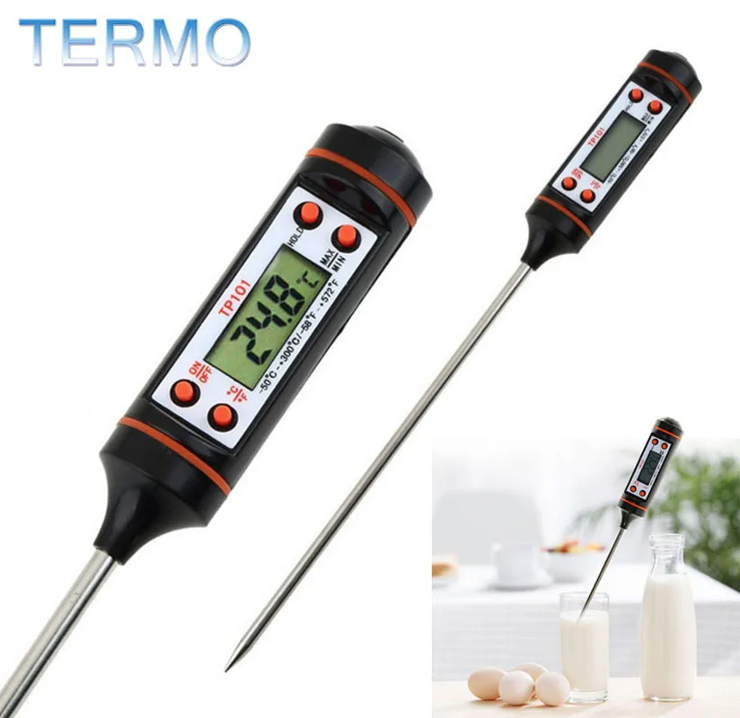 Цифровой пищевой термометр для молочного масла из нержавеющей стали зонд