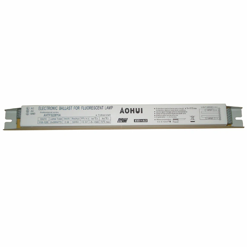 AHTF5228YIA 110V-2x28W-T5 линейных люминесцентных ламп ЭПРА для решетки лампы T5 интеграции огни