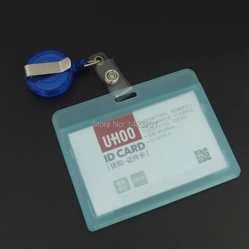 5 шт./лот жесткий держатель для удостоверения личности + катушка выдвижного ремня