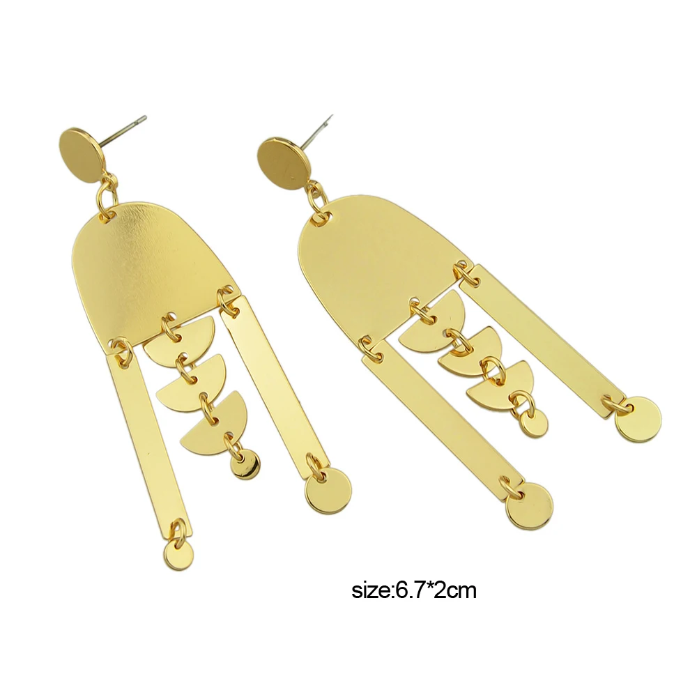 Joywish панк рок Стиль большой Серьги Jewelry цвета: золотистый серебристый Цвет с