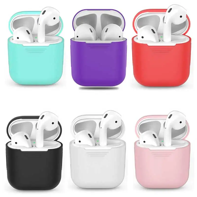 Мягкий силиконовый чехол для наушников Rovtop Apple Airpods противоударный AirPods Bluetooth