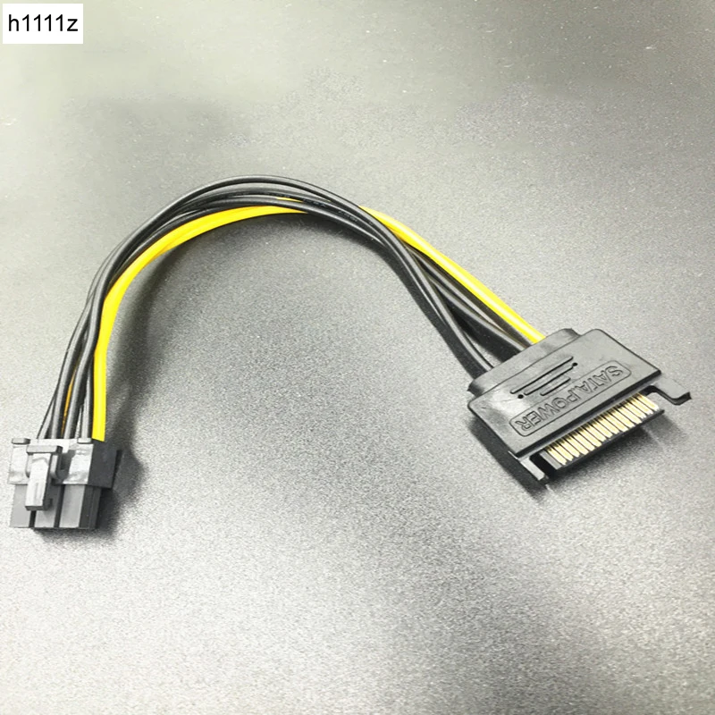 Адаптер питания 15pin SATA на 6pin PCIe PCI E Express Кабель адаптер 20 см 6Pin кабель для