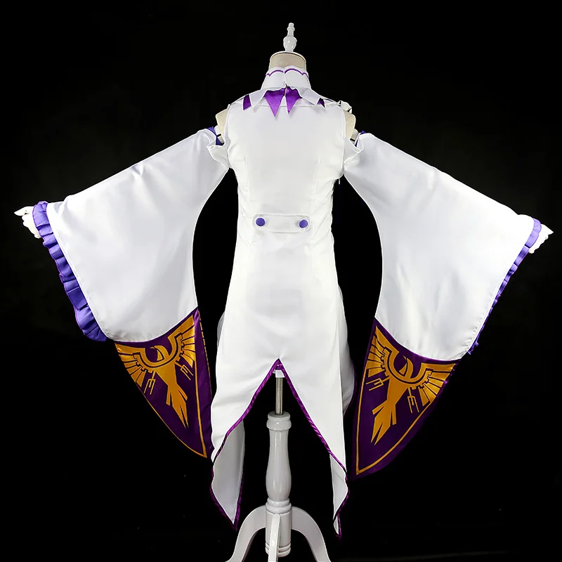 Костюм для косплея Эмилии из Re:zero Kara Hajimeru Isekai Seikatsu Re Life In a Different World From Zero White Fairy