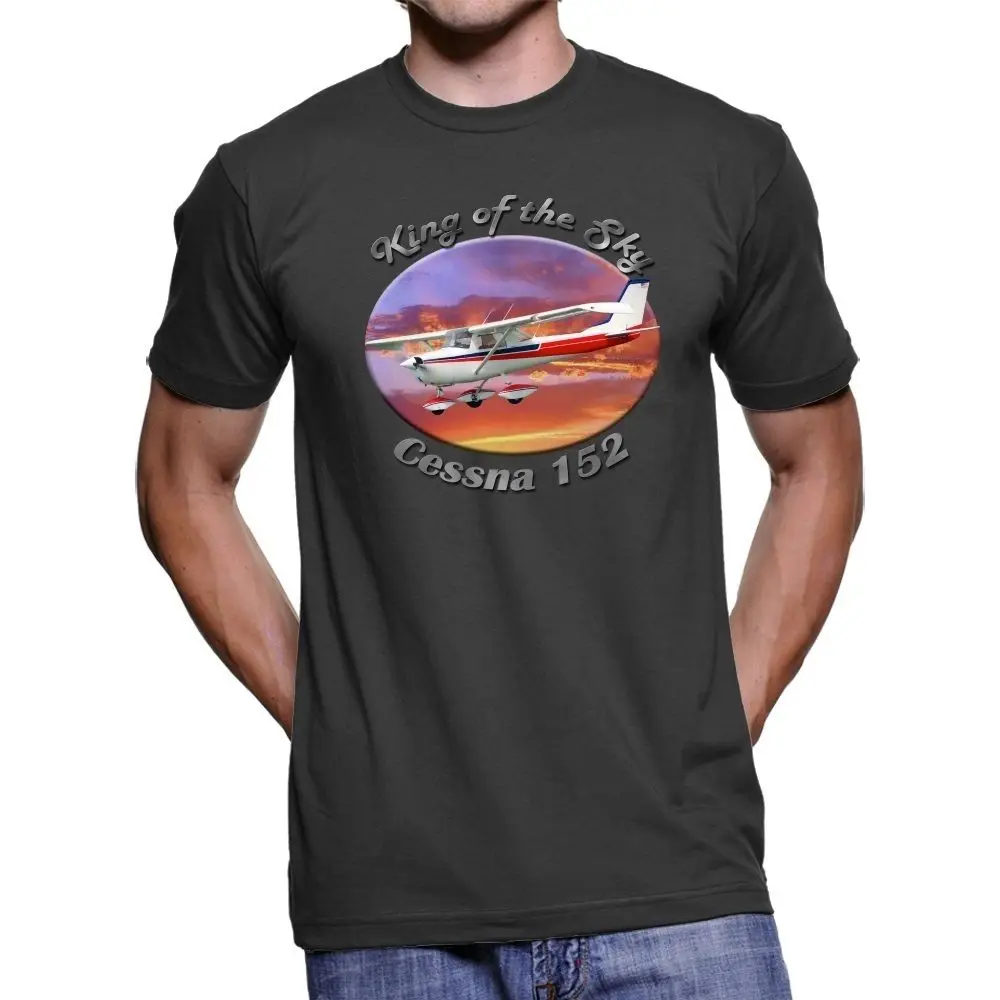 Новая летняя мужская футболка Cessna 152 Мужская Темная King Of The Sky|Мужские футболки| |