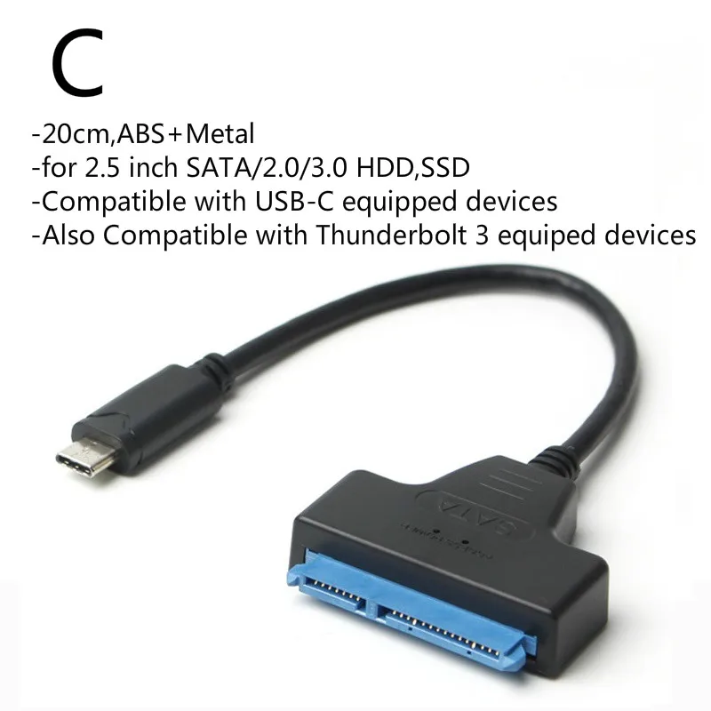 Мульти-Тип 50 см 20 SATA к USB Кабель-адаптер для 2 5 дюйма HDD SSD UASP 3 0 1 I II III |
