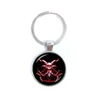 Сверхъестественный брелок со звездами, сатанинскими брелок со стеклянным кабошоном, готический брелок со звездами, подарок для молитвы на счастье