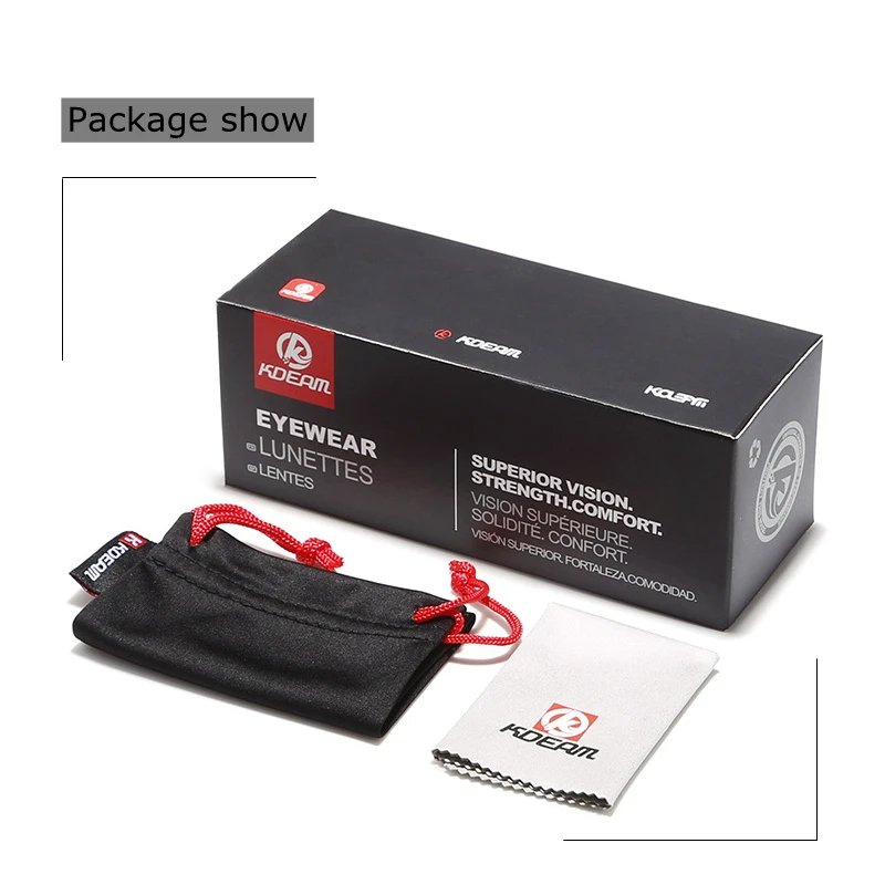 Мужские поляризационные солнцезащитные очки KDEAM спортивные с разноцветным