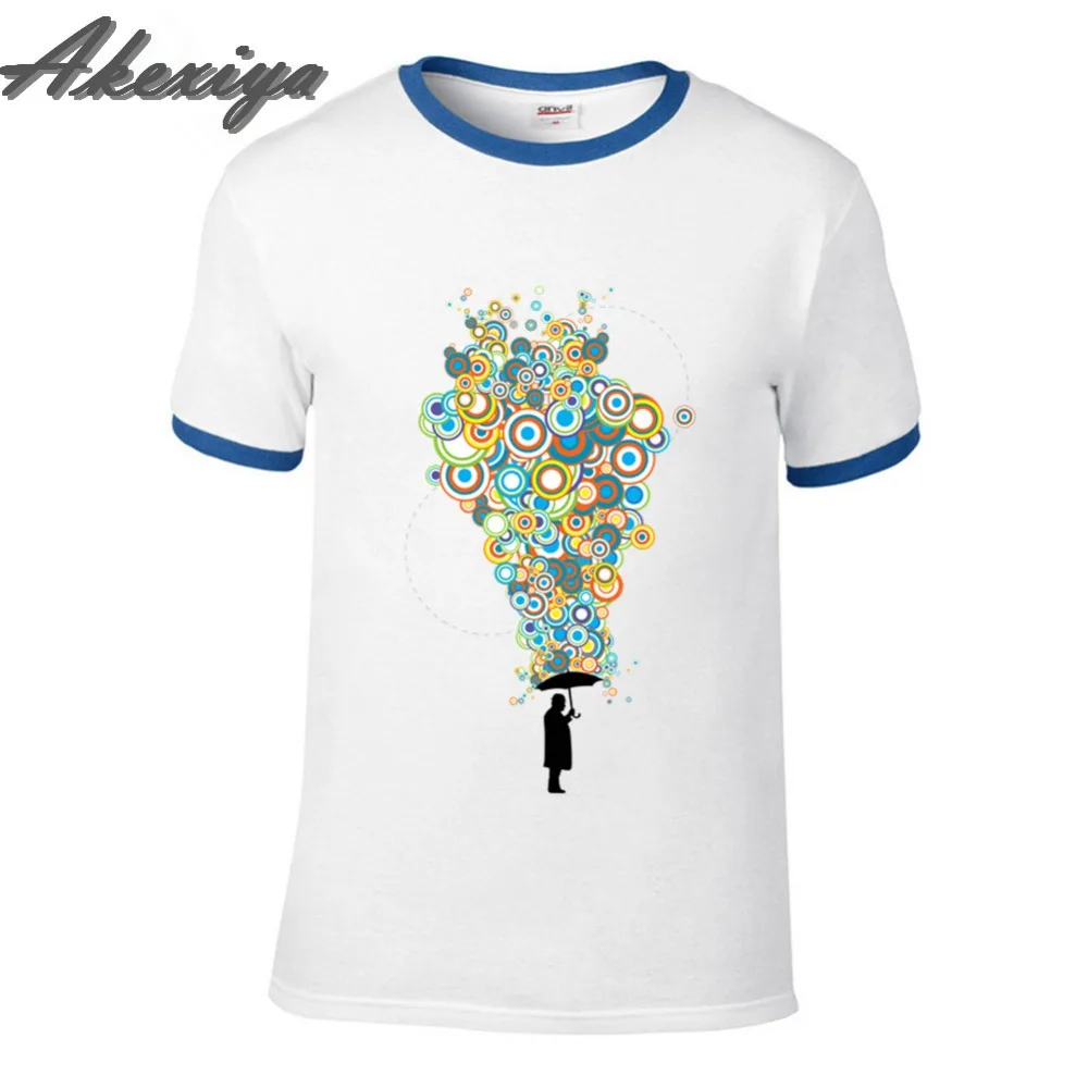 

Concentric Downpour Classic Print T-shirt Men 100% Cotton Crewneck Fashion Short Sleeve Lowest Prices tee shirt homme de marque