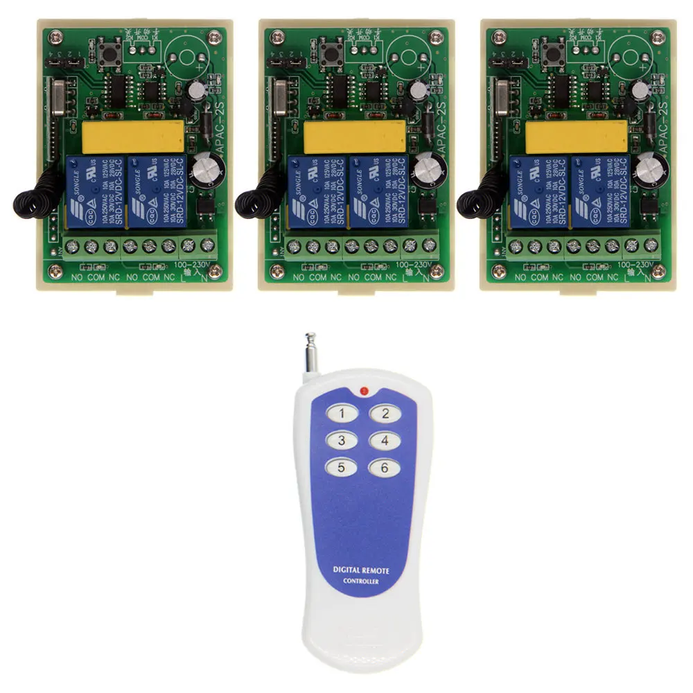 AC 110 V 220 2 CH 2CH релейный переключатель нормально открытый закрытый RF беспроводной