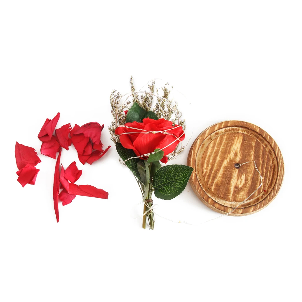 BZ740 светодиодный красивая Роза светильник на батарейках красная цепочка цветов