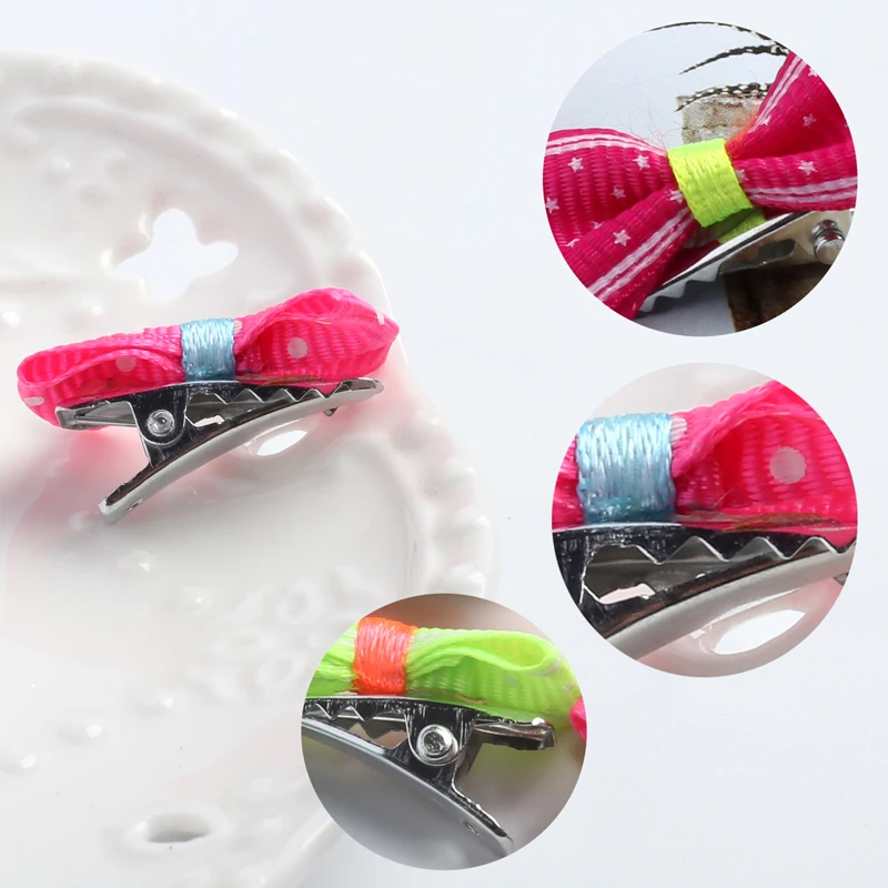 20 штук лук заколки для волос детей Цвет заколка из милых домашних животных