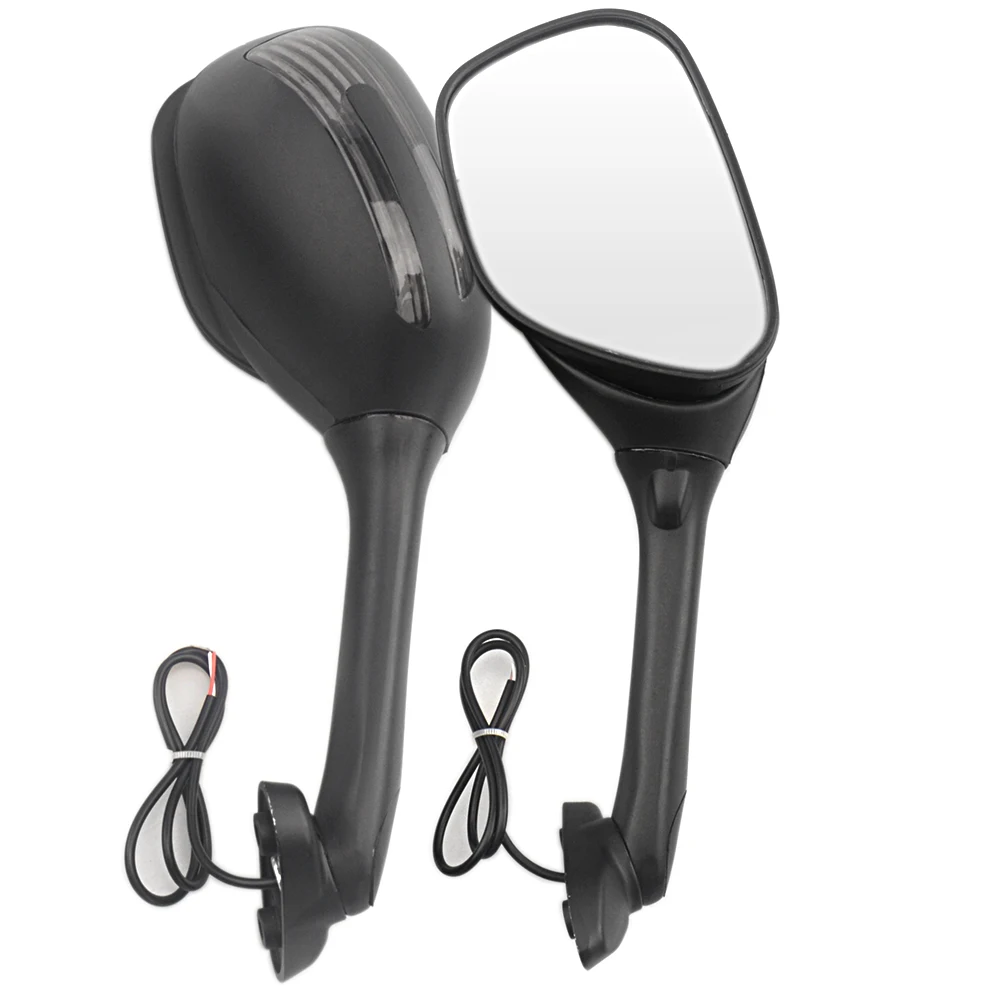 Мотоцикл боковые зеркала с поворотниками свет Спорт велосипед заднего вида для