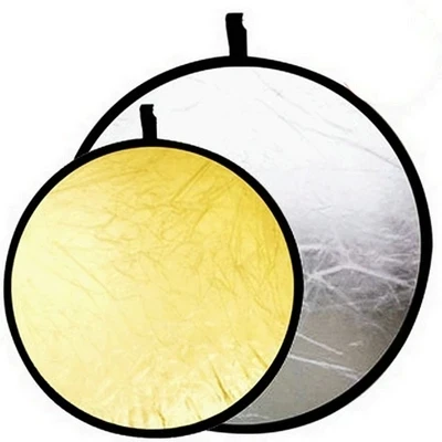 

60cm 24inch Silver&Golden Light Collapsible Reflector Diffuser Photography Studio