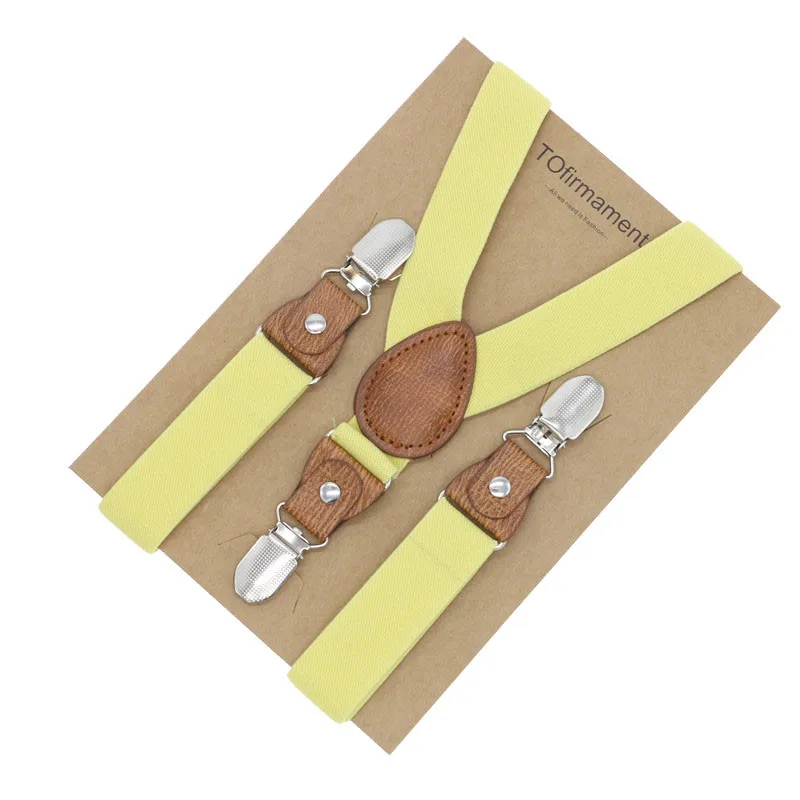 Однотонная официальная Детская рубашка с 3 зажимами для мальчиков на подтяжках