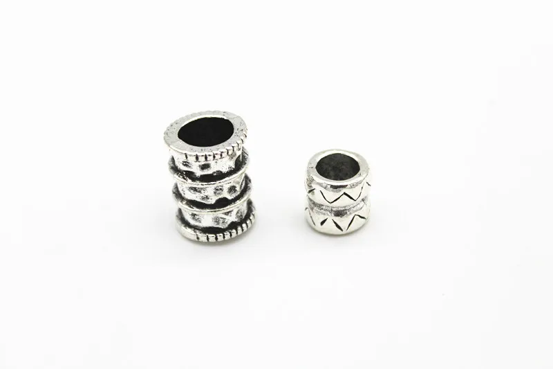 Оплетка для волос в стиле ретро из сплава Серебряный страшный Дред бусина