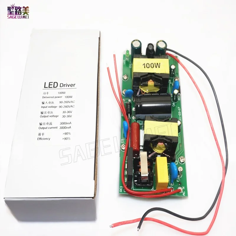 AC90 260V LED источник питания 100 Вт Светодиодный драйвер для Ной лампы мА Высокая