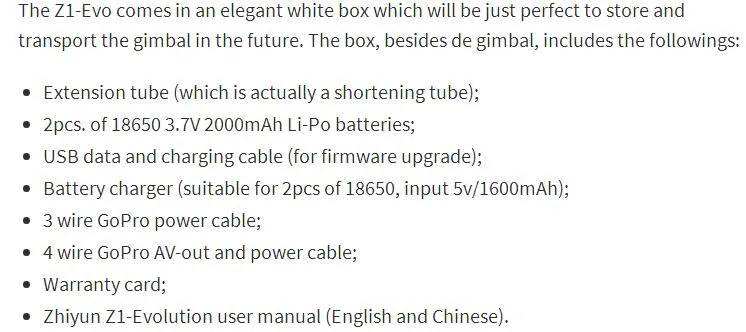 ZHIYUN Z1 Evolution GOPRO 3-осевой карданный стабилизатор для экшн-камеры xiaoyi yi 4k+ Экшн-камера 3-осевой стабилизатор бесщеточный штатив «стедикам» для selfie