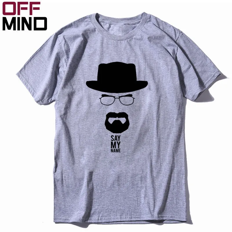 BR0114OM-GREY OFFMIND, хлопок, короткий рукав, heisenberg, Мужская футболка, летняя, свободная, breaking bad, Мужская футболка, крутая футболка, футболки BR0131 - Цвет: BR0114OM-GREY