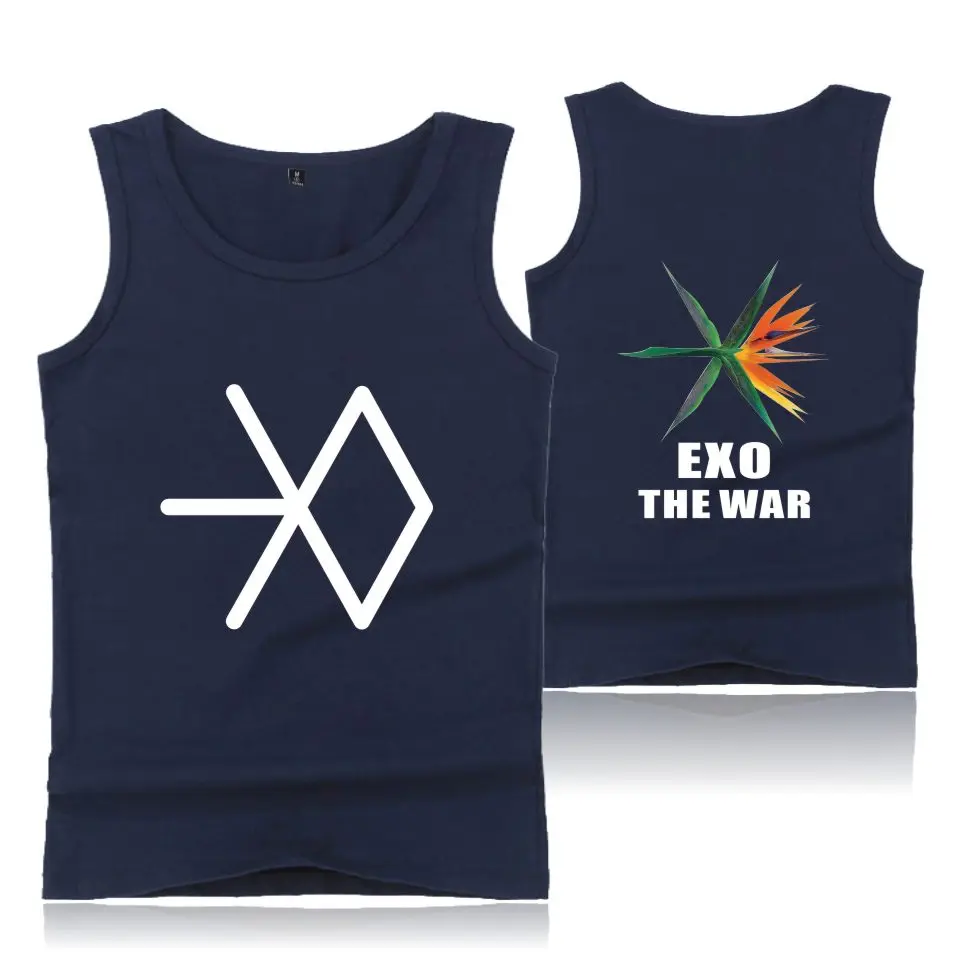 2019 K-POP EXO новый альбом THE WAR Печатный топ Корейская популярная майка Idol Топ мужская