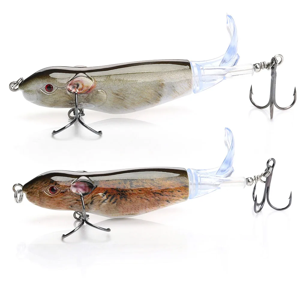 Combo C VTAVTA Whopper Plopper приманки для ловли крыс гольян 9 см 13 г плавающие воблеры для рыболовные снасти для ловли щуки приманка мышь с Вращающийся хвост - Цвет: Combo C