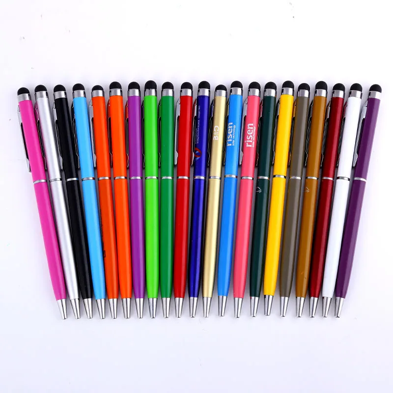 

20pcs/lot Special Wholesale Metal Pen Advertising capacitive Pen manufacturer sells logo touch screen metal ball pen directly