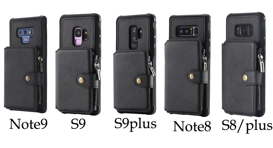 Coque чехол для samsung Galaxy S8 S9 S10 плюс карты на молнии чехол-портмоне с откидной крышкой и функцией подставки для samsung Galaxy S10E Note 9 Note 8 чехол