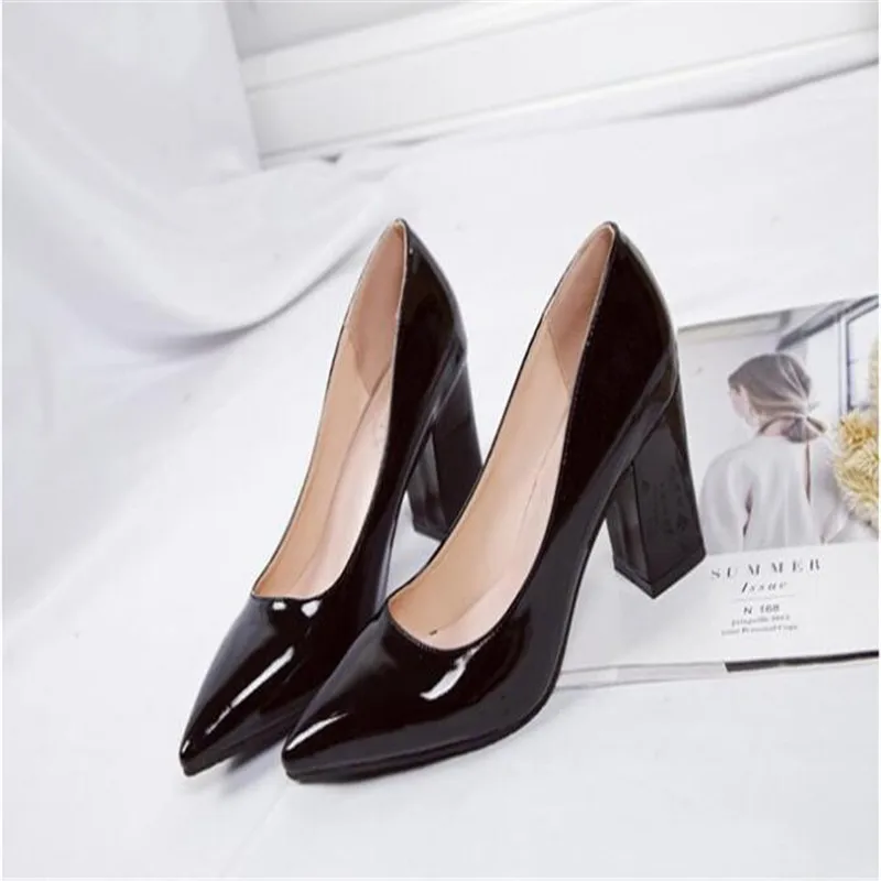 2019 Women's High Heels Sexy Bride Party mid Heel Pointed toe Shallow mouth High Heel Shoes Women shoes big size 35-43
