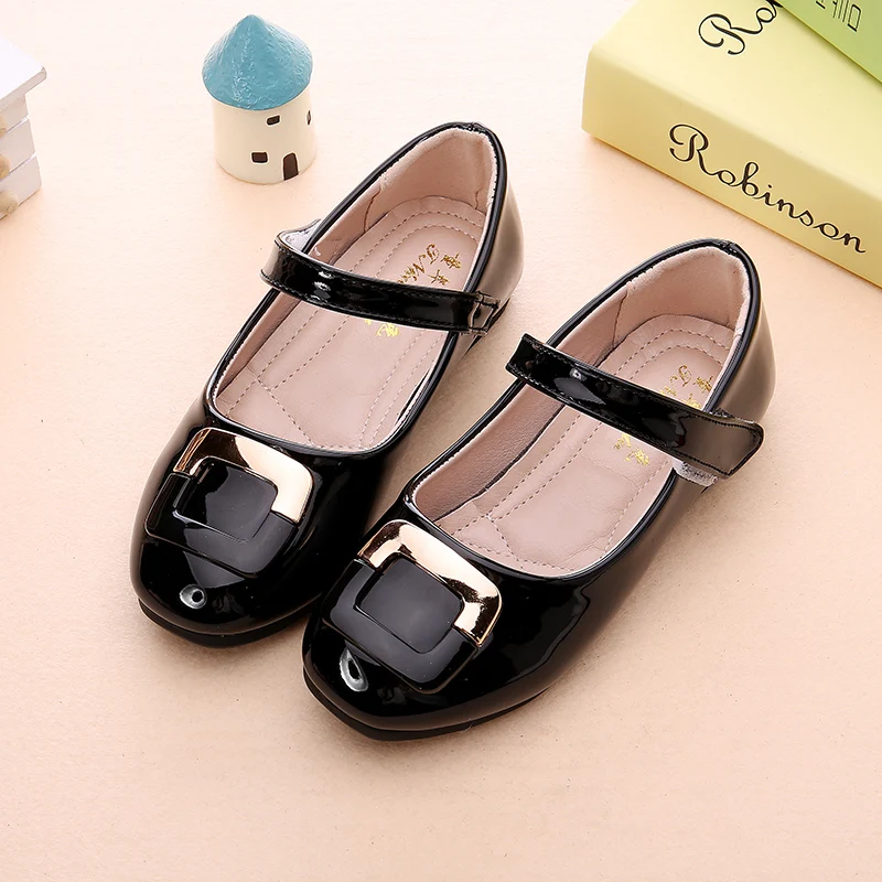 Модные осенние новые вечерние туфли для девочек chaussure Туфли принцессы на плоской