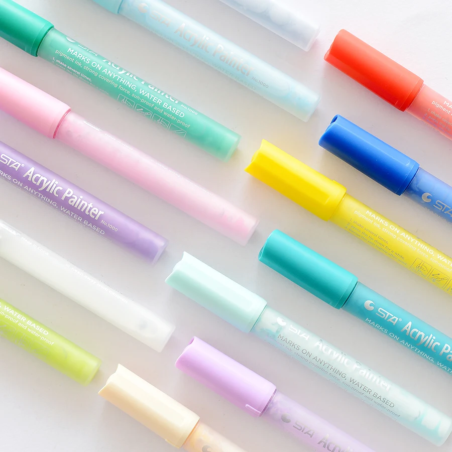 1 Piece 24 Colors Waterproof Acrylic Painter Water Based Marker on Glass Cloth Drawing DIY Permanent Marker|marker permanent|water based
