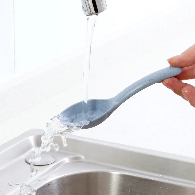 3 шт. Новый Ложка Творческий Бытовой Посуда Пшеничной Соломы Здоровый Зеленый Не