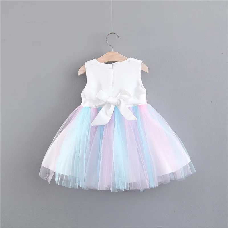 Нарядное платье с цветочным узором для маленьких девочек свадебное пасхальное