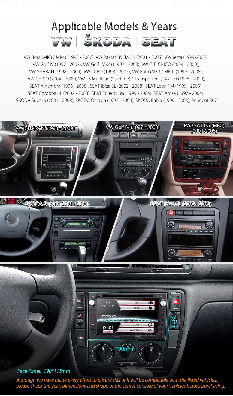 XTRONS 7 ''2 din ради, сan-шина gps автомобильный dvd плеер с навигацией плеер для Volkswagen Sharan LUPO CHICO транспортер для сиденья для SKODA