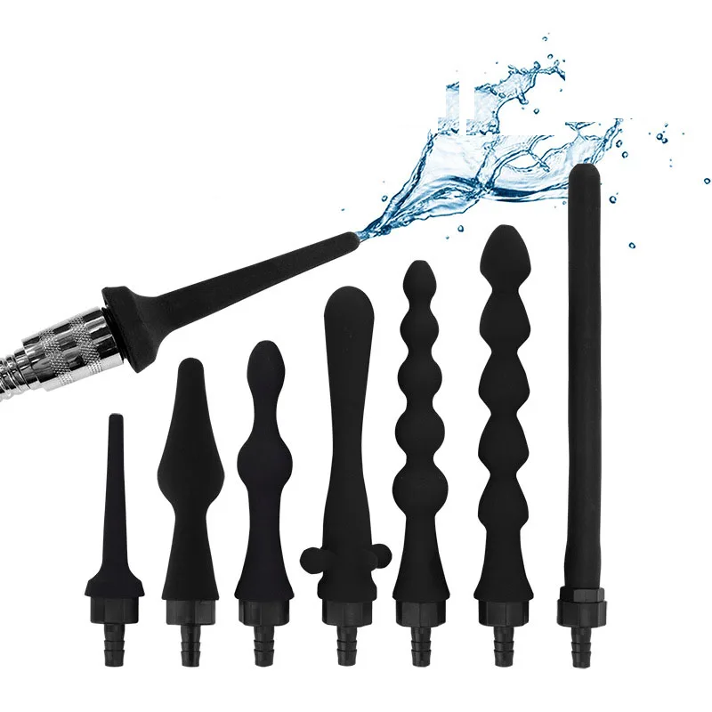 Анальная вагинальная силиконовая насадка для душа инструмент анальной клизмы