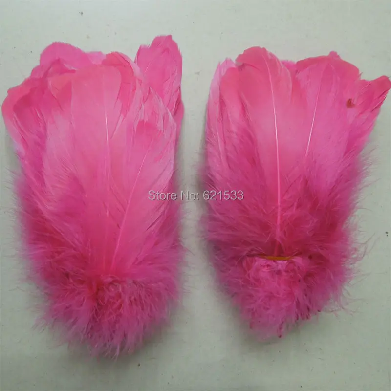 

Plume decoration!200pcs/lot !Watermelon Red Goose Nagoire Feathers, Loose Goose feathers,13-18cm long,craft feathers for masks
