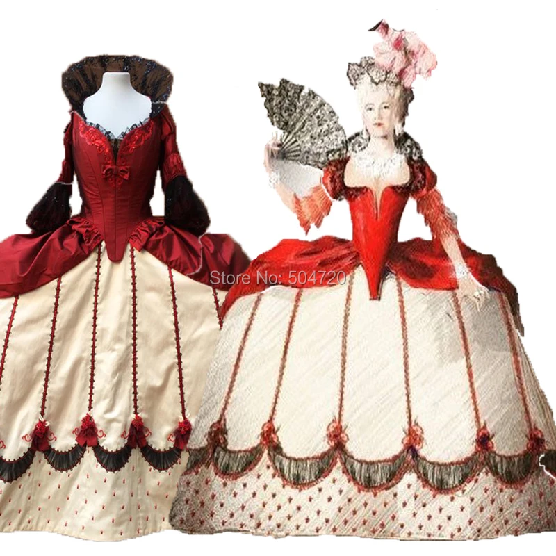 Специально! Черное платье королевы герцогини Мари Антуанетты для периода