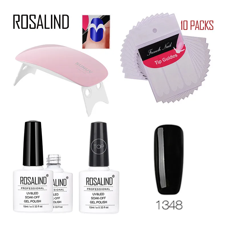 Rosalind 10 мл Черный Цвет гель для ногтей Искусство Красота с маникюрным